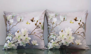 Chinese 100% hand embroidered Su Embroidery silk pillow covers flower phenix butterfly 1piece