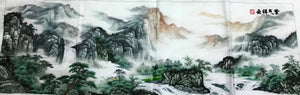 100% Hand Embroidered Silk Suzhou Embroidery Art:horse mountains 130cm 3918