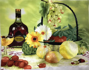 Hand embroideried Suzhou Embroidery Silk Art:vase flower lily still life wheat 60cm 3918