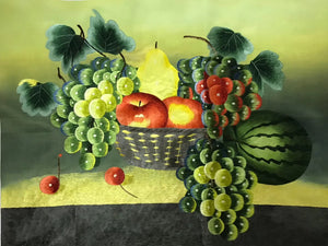 Hand embroideried Suzhou Embroidery Silk Art:vase flower lily still life wheat 60cm 3918