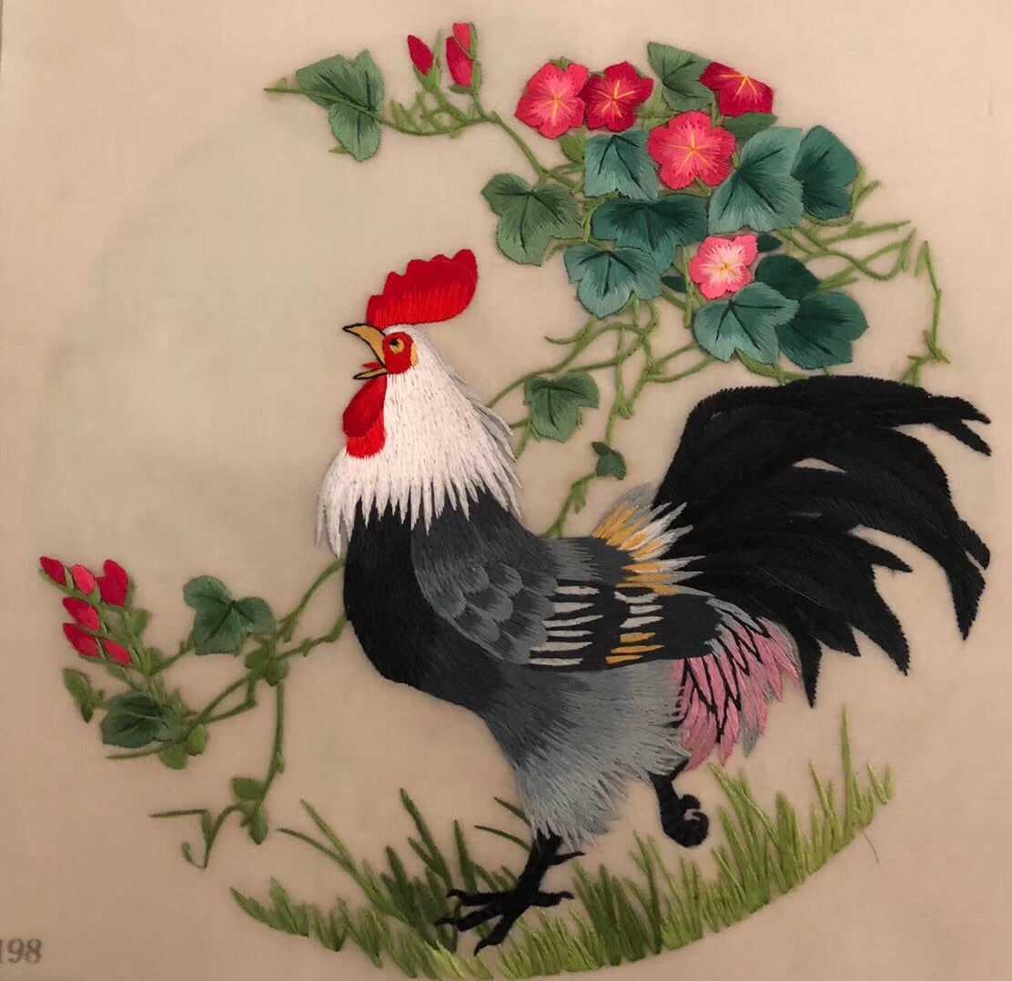 double su embroidery cock