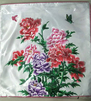 Chinese Imitation Su Embroidery silk pillow covers flower 1piece